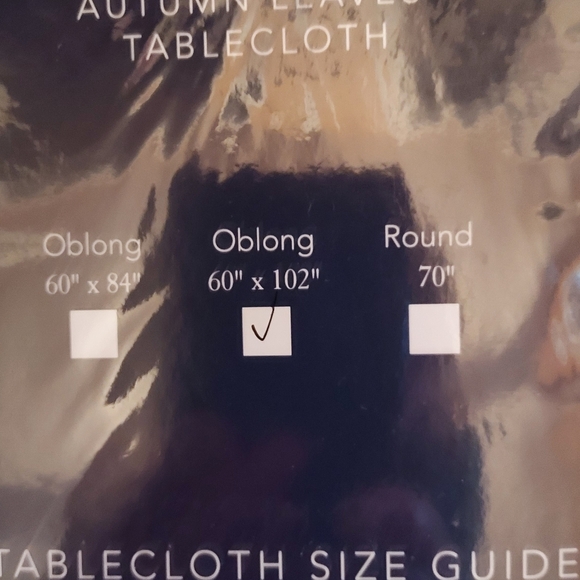 Croft And Barrow Fall Collection Autumn Leaves Tablecloth New Oblong 60x102 - Picture 5 of 6